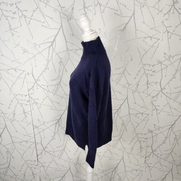 Lululemon Navy 100% Merino Wool Turtleneck Warm & Restore Sweater - Picture 4 of 6